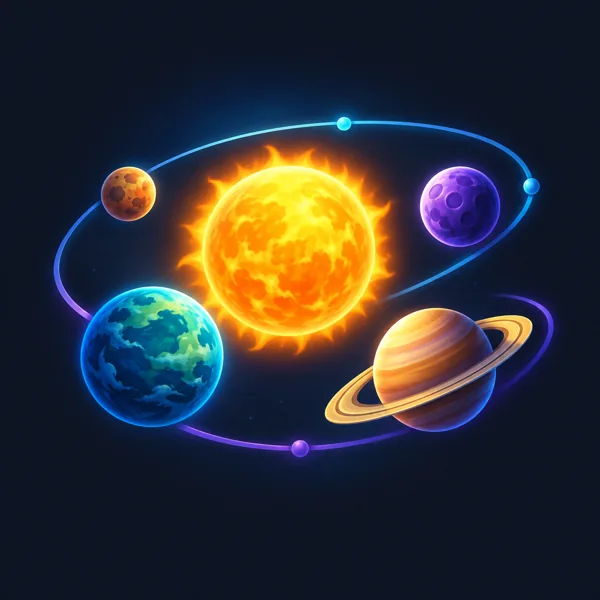 Solar System simulator artwork